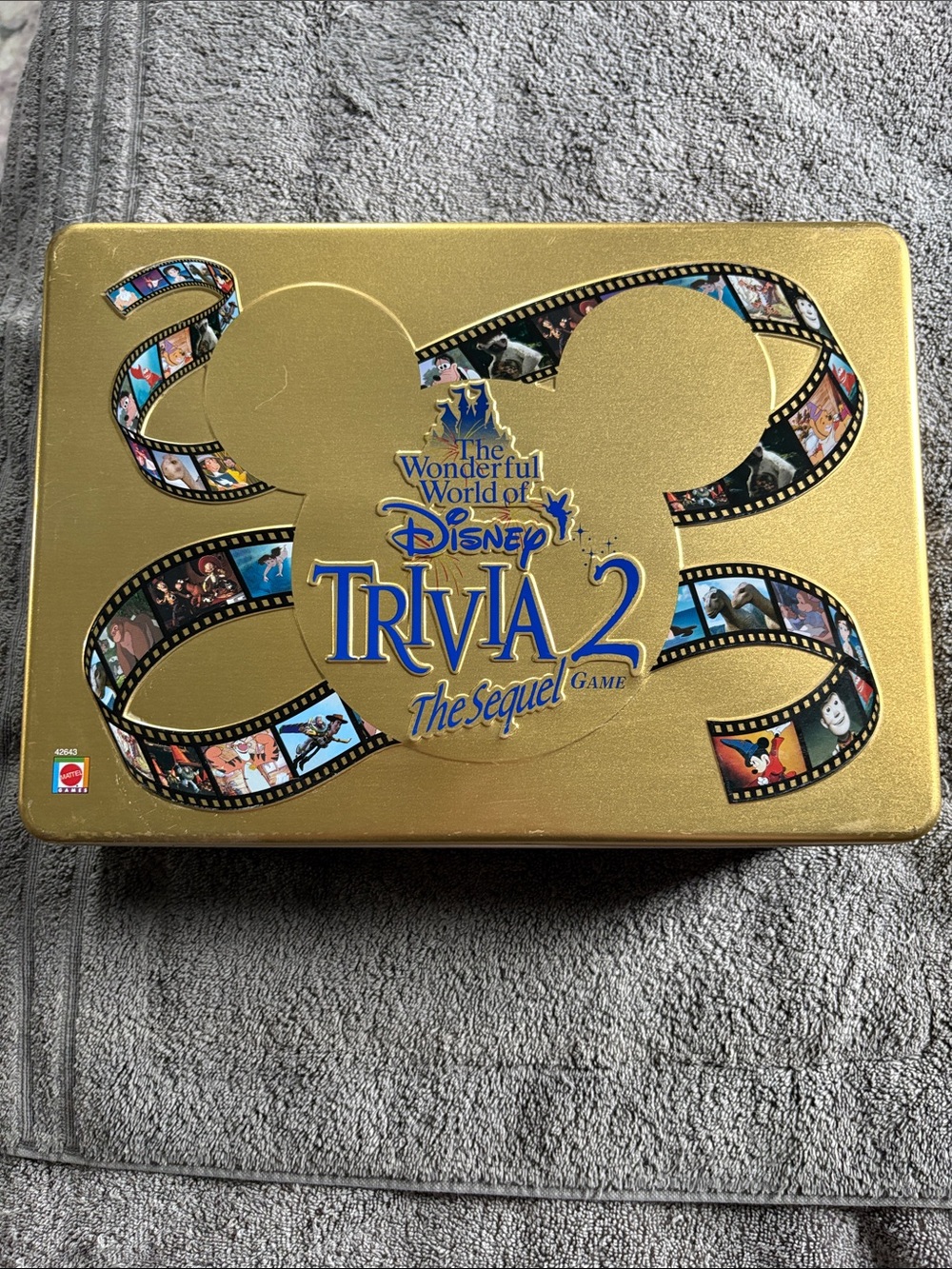 Disney Trivia 2 The Sequel Game - Gold Tin with Blue Logo